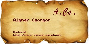 Aigner Csongor névjegykártya