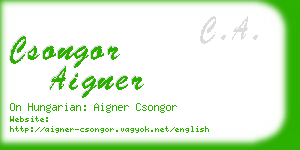 csongor aigner business card